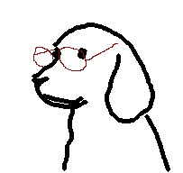 chien à lunettes